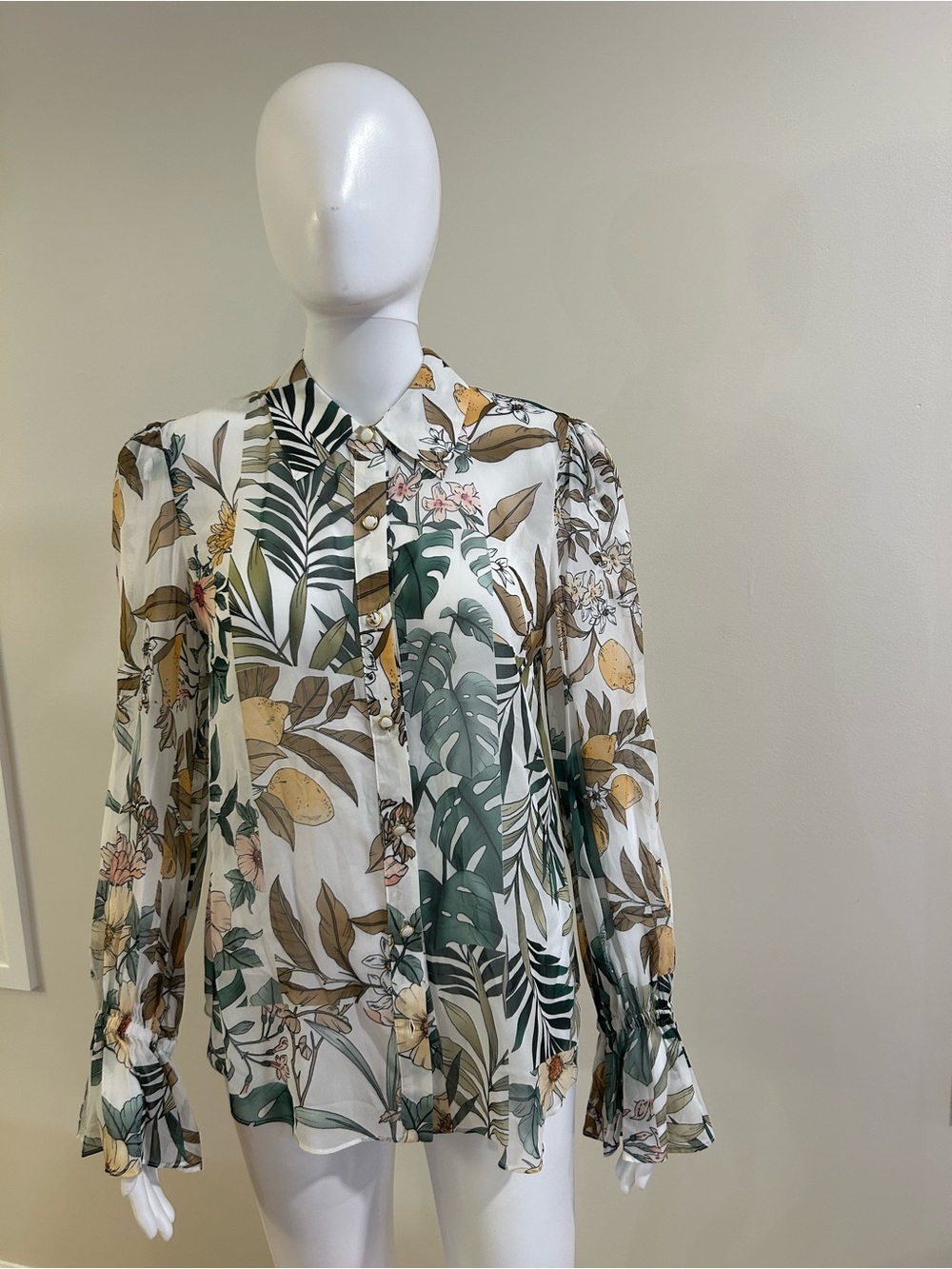 Milly Lacey Jungle Print Blouse